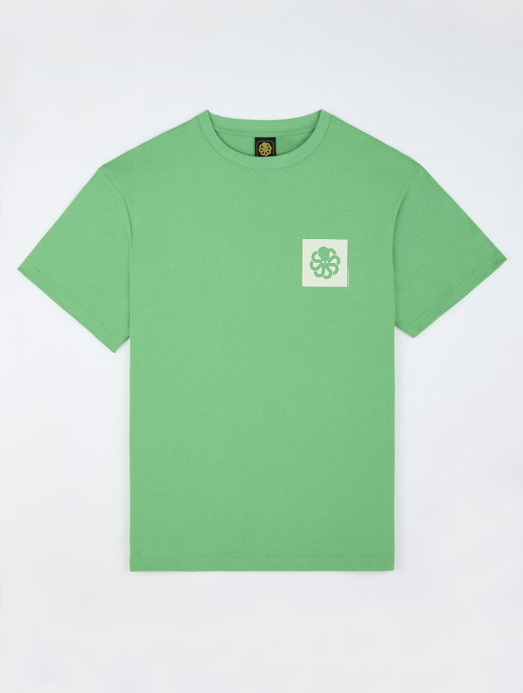COMFORT FIT COLORBLOCK GREEN T-SHIRT