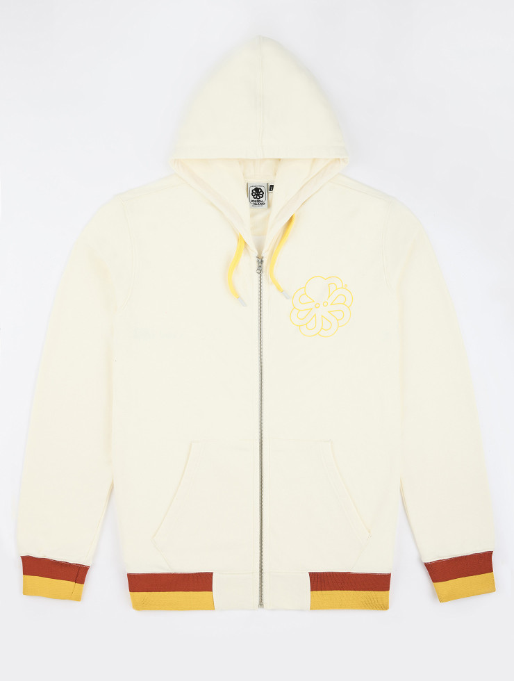 FRESH ROLLER COCONUT ZIP-UP HOODED SWEATSHIRT