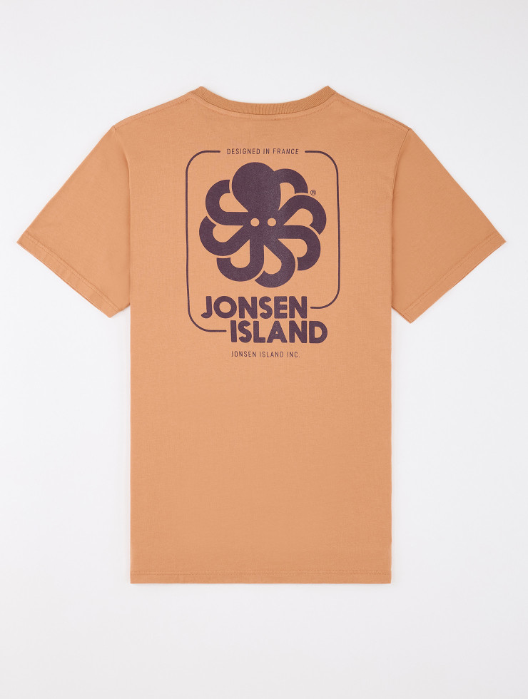 CLASSIC BIG LABEL CARAMEL T-SHIRT