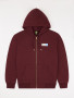ZIP-UP HOODIE SWEATSHIRT "MORE COOL" IN SYRAH COLOR