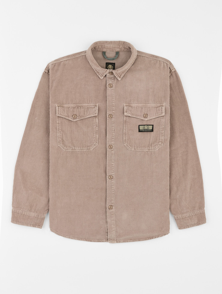 JIM JIM CAMEL VELOUR SHIRT
