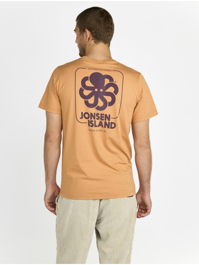 CLASSIC BIG LABEL CARAMEL T-SHIRT