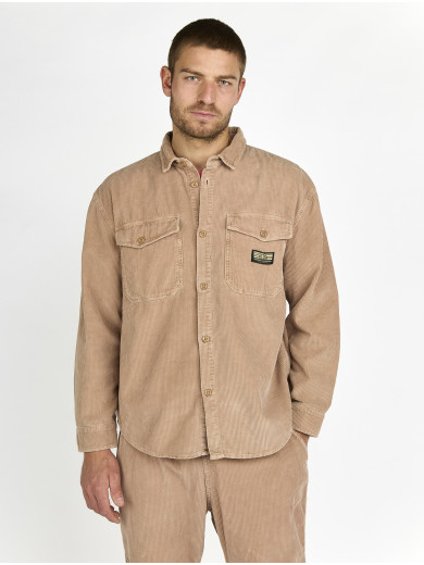 JIM JIM CAMEL VELOUR SHIRT