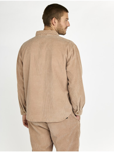 CHEMISE VELOURS JIM JIM CAMEL