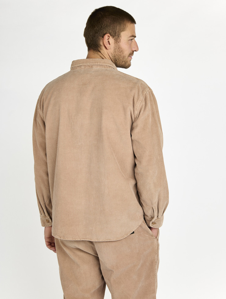 CHEMISE VELOURS JIM JIM CAMEL