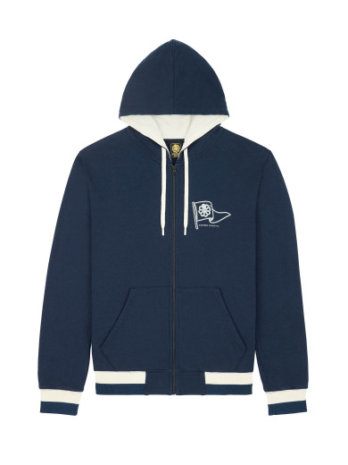 SWEAT-SHIRT HOODIE ZIPPE FLAG NAVY