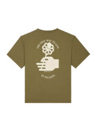 T-SHIRT CONFORT FLOWER LOVE IVY GREEN