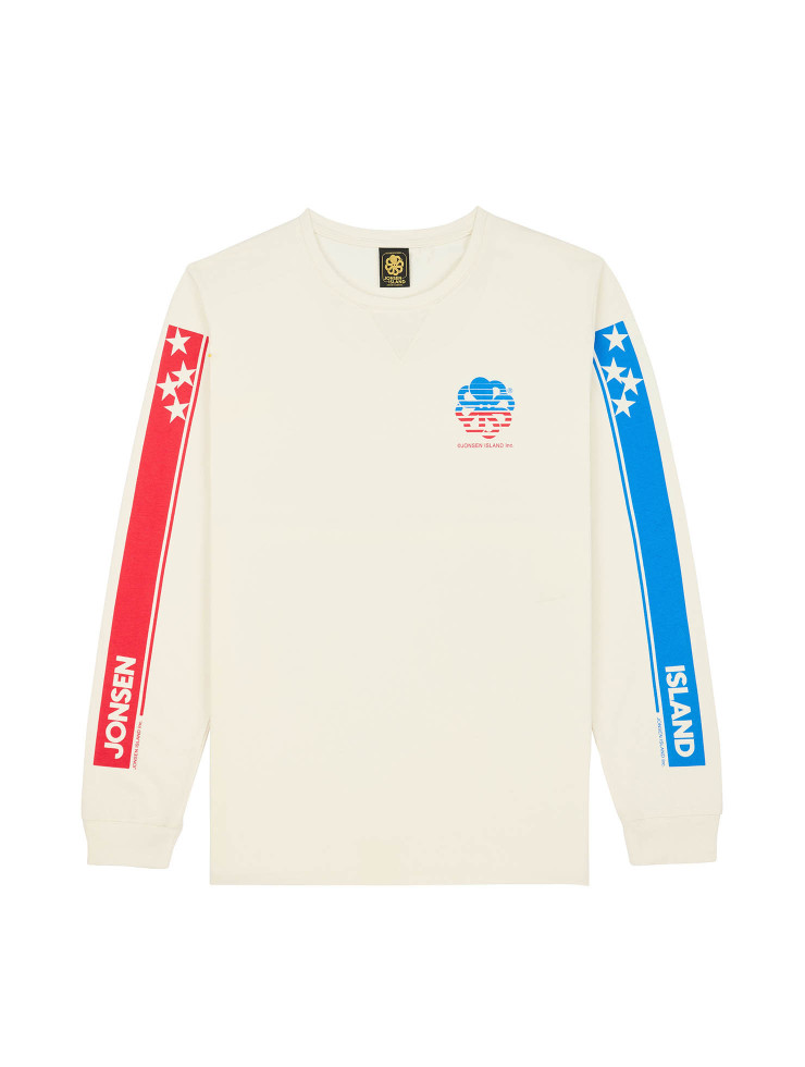 T-SHIRT LONG SLEEVES CROSS RACING COCONUT