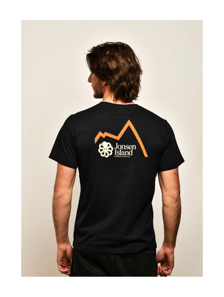 T-SHIRT CLASSIC ORANGE SKISHOP BLACK