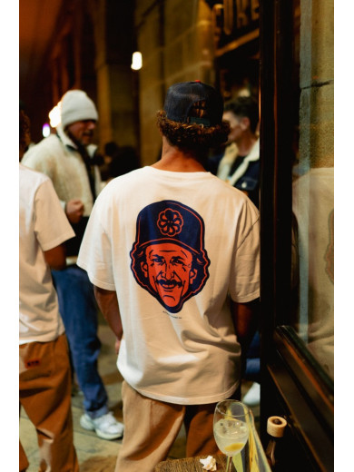 T-SHIRT CONFORT MOUSTACHE WHITE