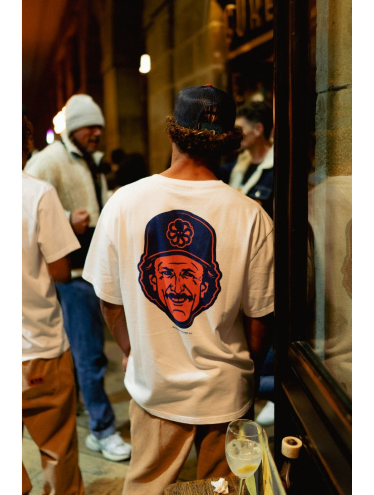 T-SHIRT CONFORT MOUSTACHE WHITE