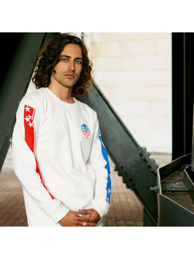 T-SHIRT LONG SLEEVES CROSS RACING COCONUT