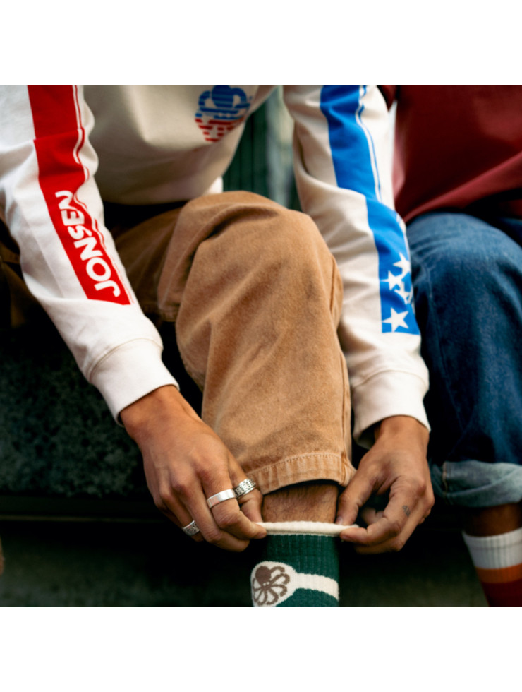 T-SHIRT LONG SLEEVES CROSS RACING COCONUT