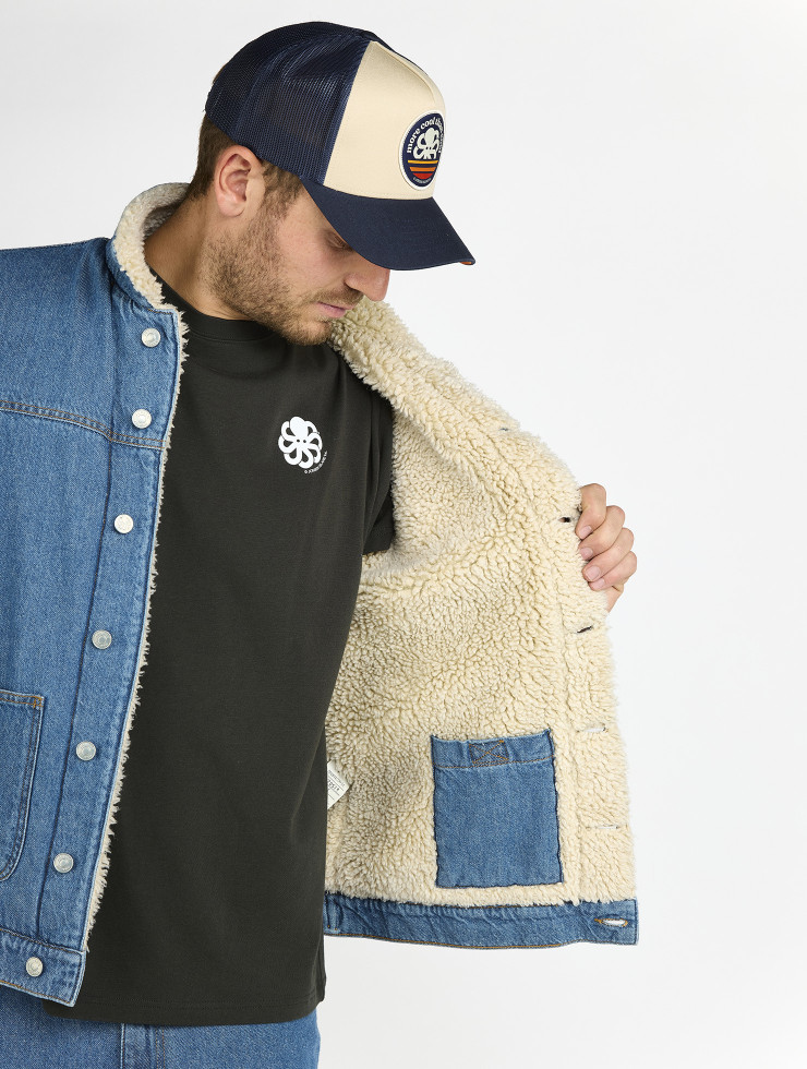 VESTE JEAN & SHERPA RISA WASHED