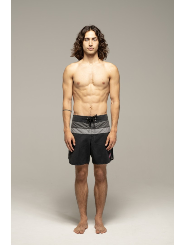 BOARDSHORT JON 1 STRIPE  BLACK