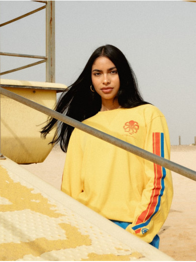 T-SHIRT LONG SLEEVES  TRUCKING YELLOW F/O