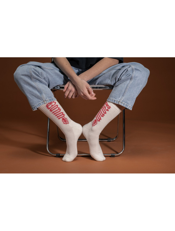 SOCKS  WILDER COCONUT / RED