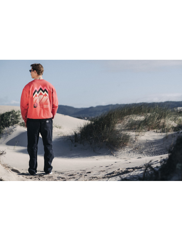 SWEAT-SHIRT CONFORT ZIG ZAG RED F/O