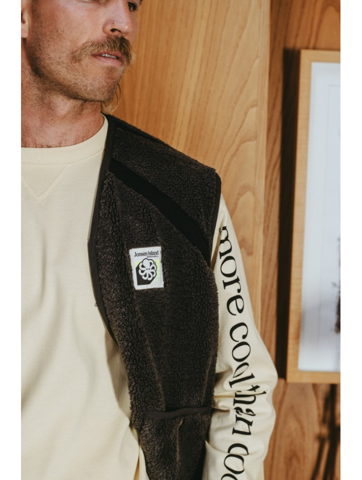 SHERPA GILET  BIANCA CARBON